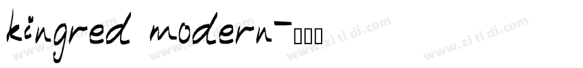 kingred modern字体转换